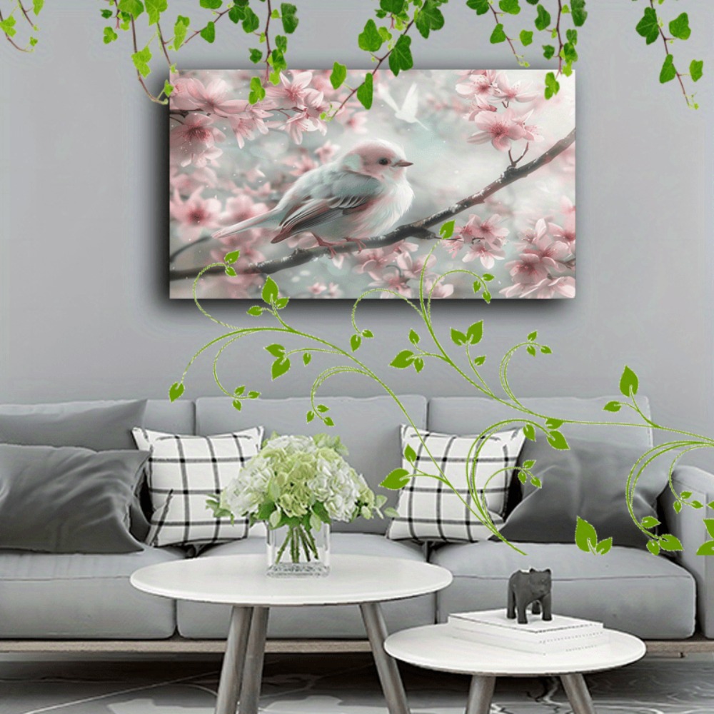 Interior Designer - Lovely fluffy bird and cherry blossom