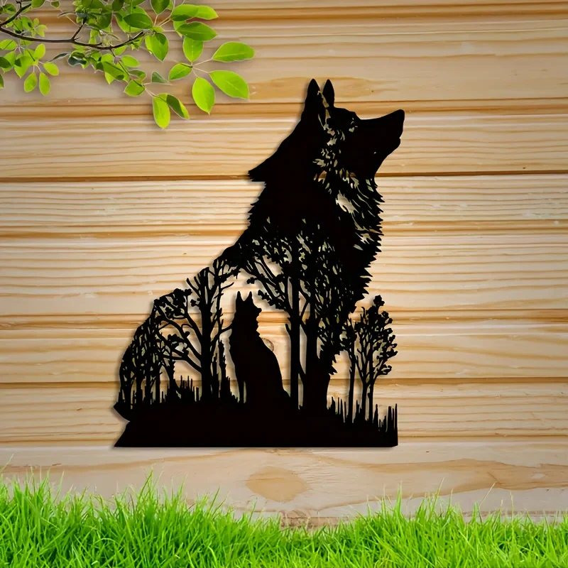 Interior Design Home - HelloYoung Wolf Decor Black Wolf Wall