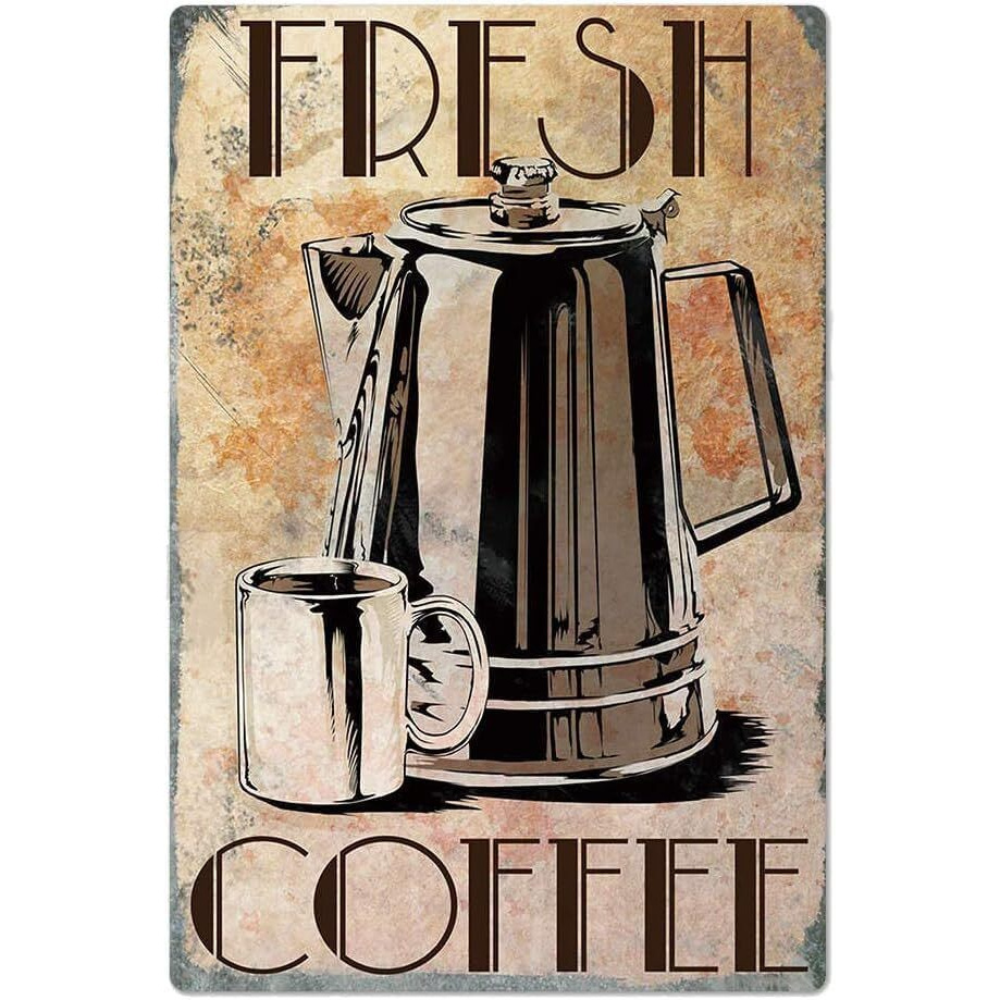 Interior Designer - Original Vintage Design Coffee Metal Wall