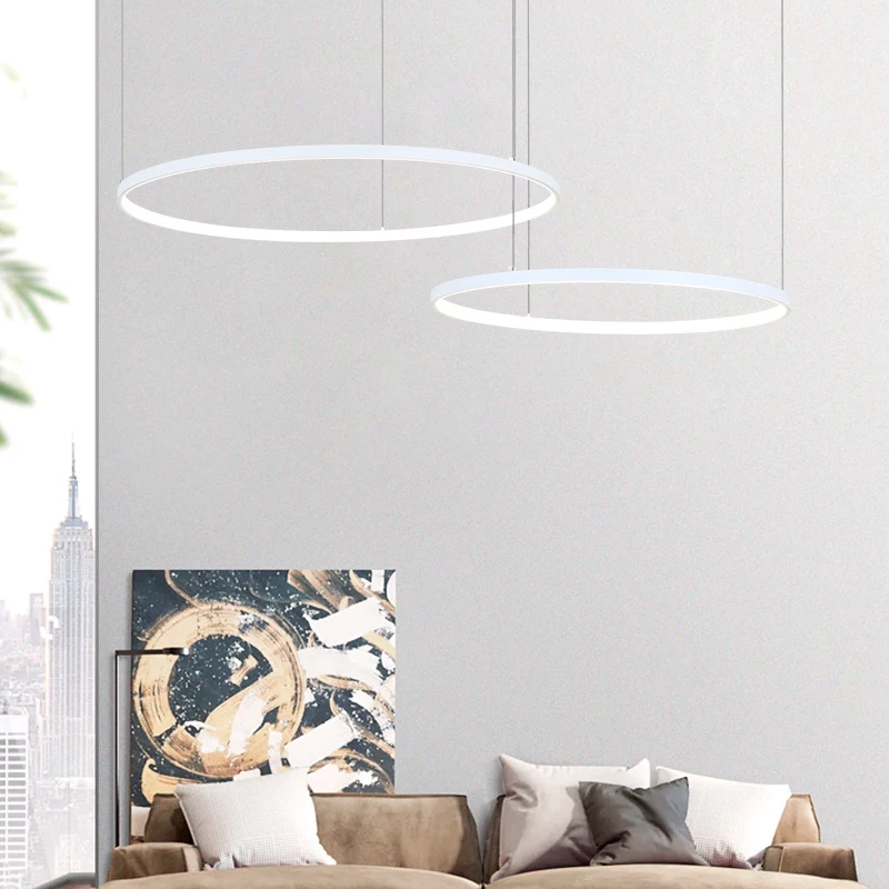 Engineering And Interior Design - Modern Circle Rings LED Chandeliers Interior
