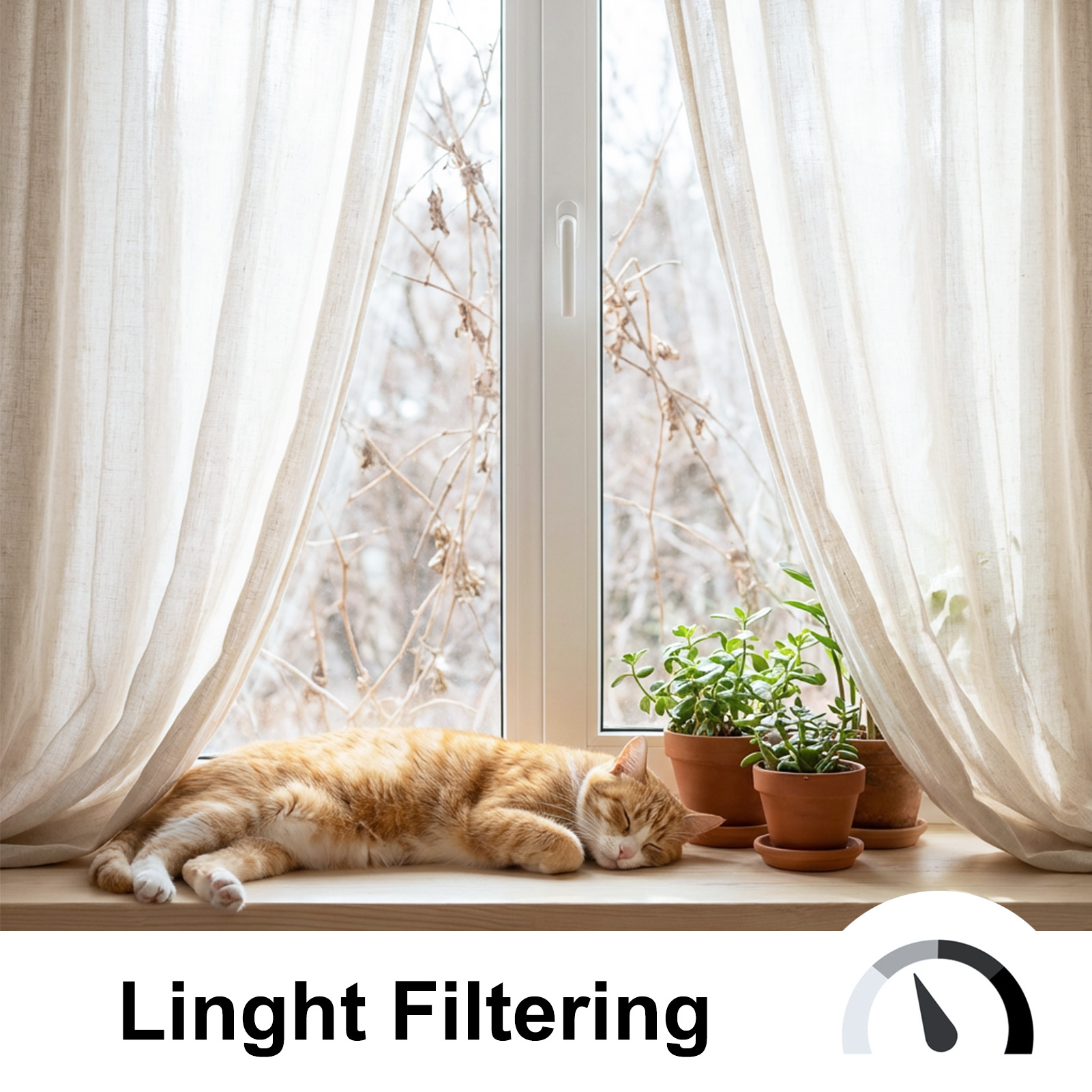 Beige Voile Curtains 2 Panels  - مراجعة Linen Curtain Eyelet وسعره