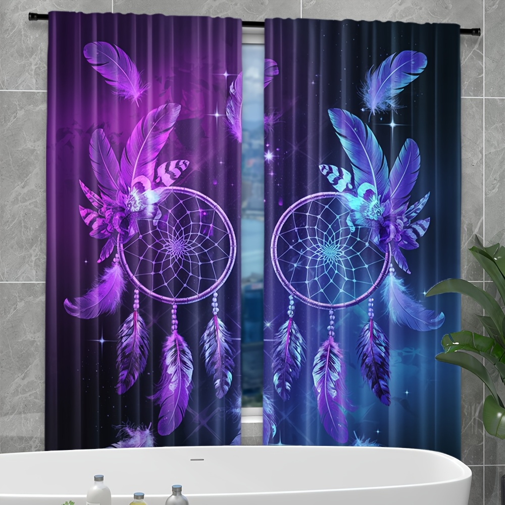 Purple Dreamcatcher Curtains F - مراجعة Interior Design Of Cafe وسعره