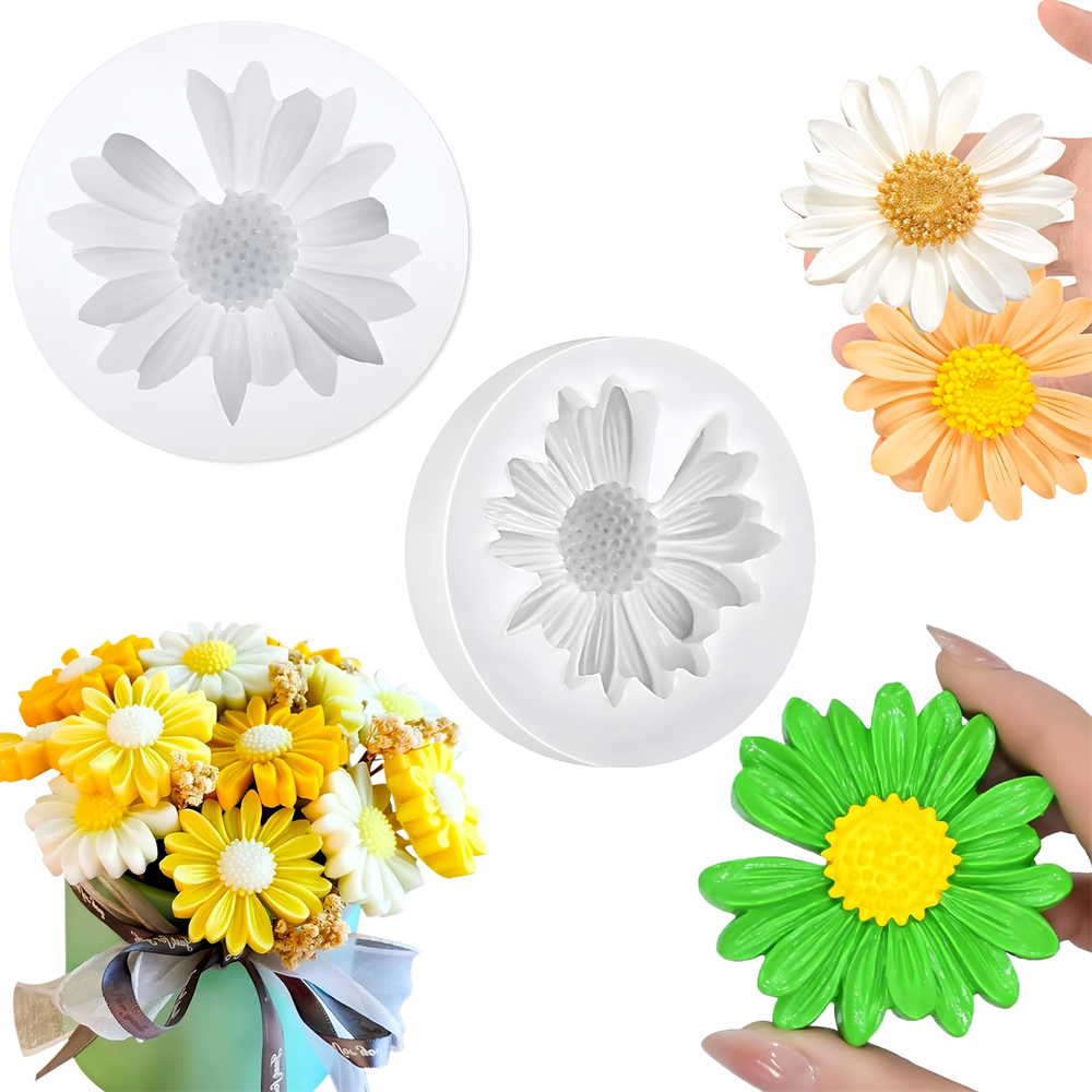 4pcs Daisy Flower Silicone Mol - مراجعة Ceramic Candle Vessel وسعره