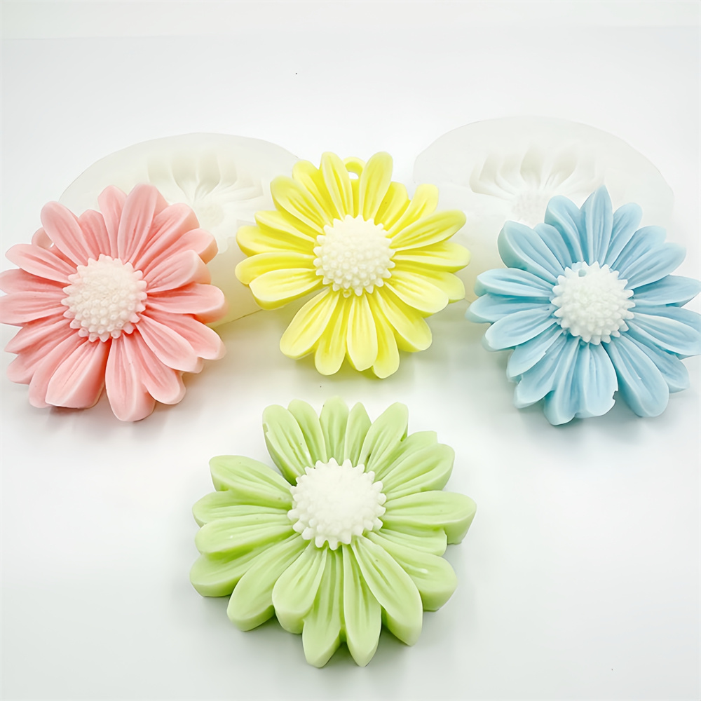 4pcs Daisy Flower Silicone Mol - مراجعة Ceramic Candle Vessel وسعره