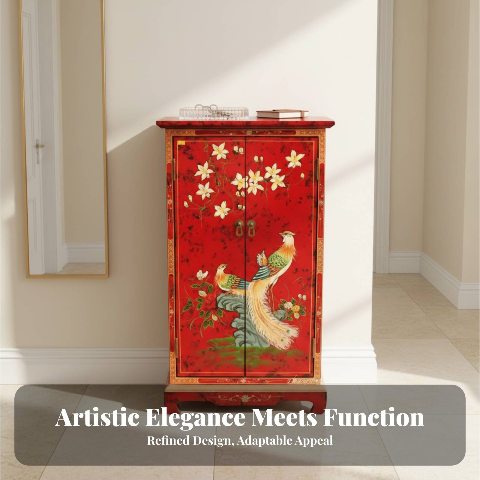 Hand-Painted 2-Door Cabinet Eu - مراجعة Interior Designer وسعره
