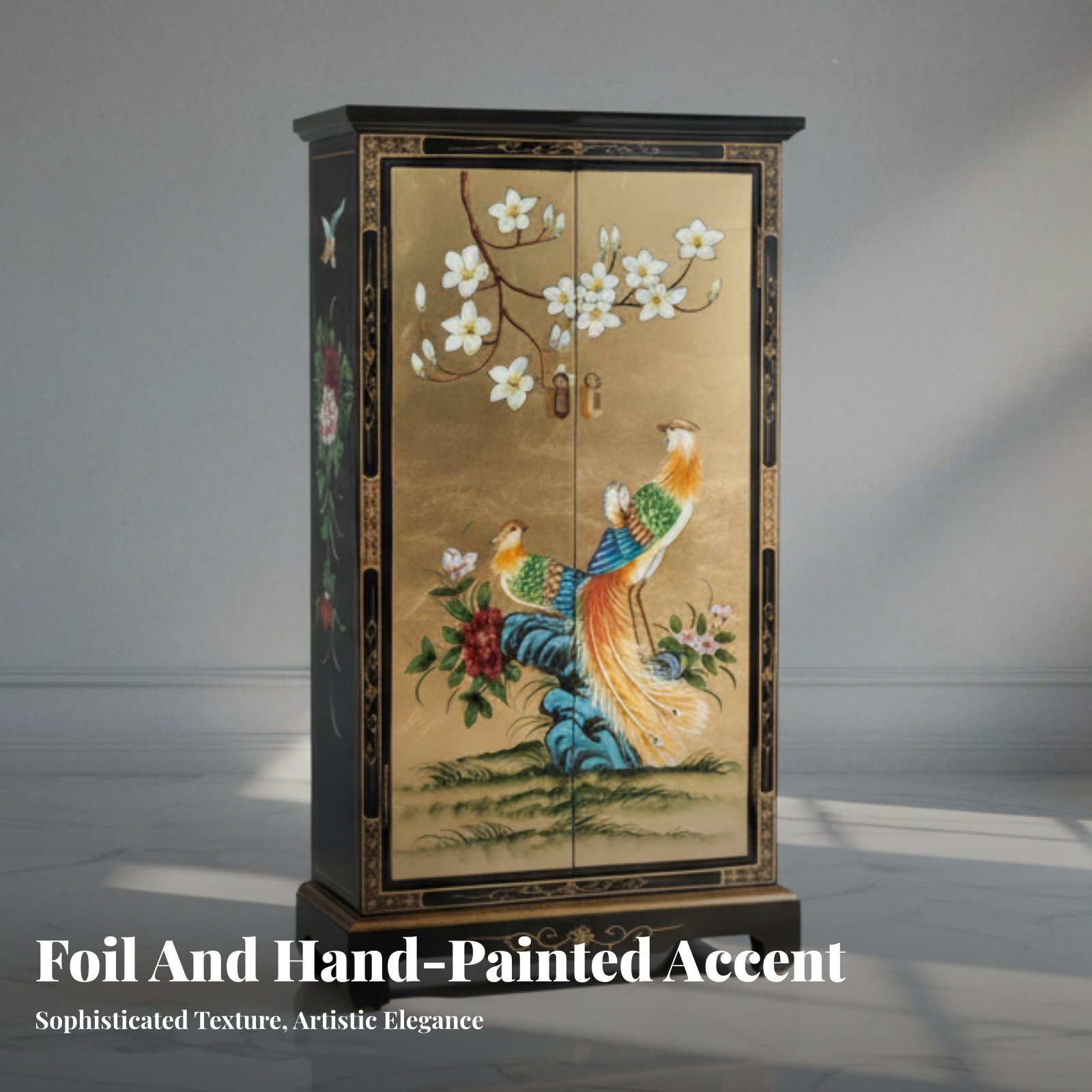 Hand-Painted 2-Door Cabinet Eu - مراجعة Interior Designer وسعره