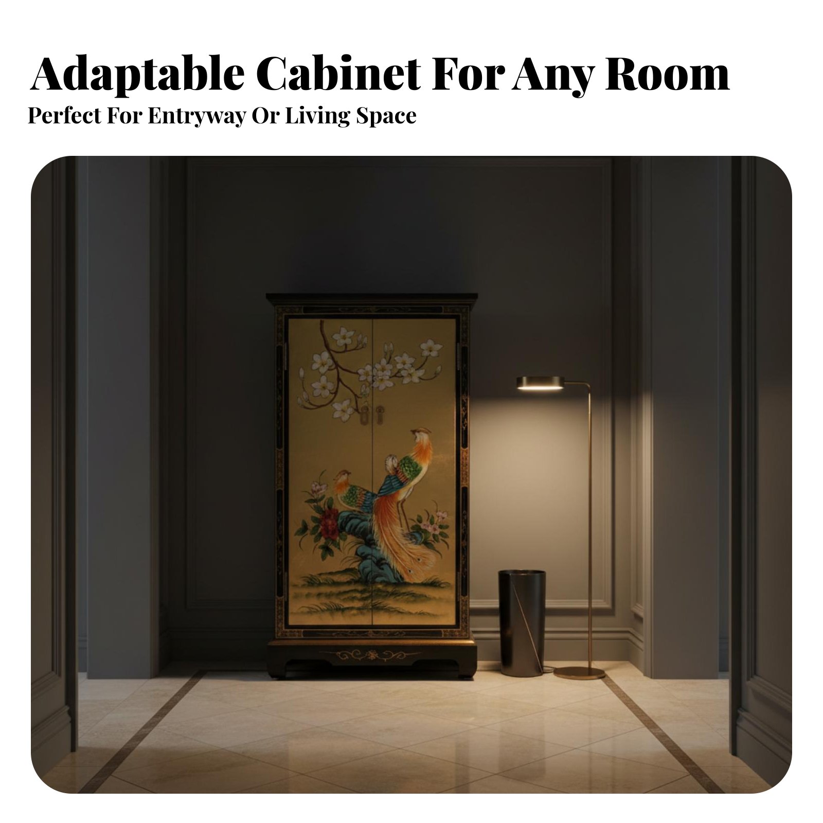 Hand-Painted 2-Door Cabinet Eu - مراجعة Interior Designer وسعره