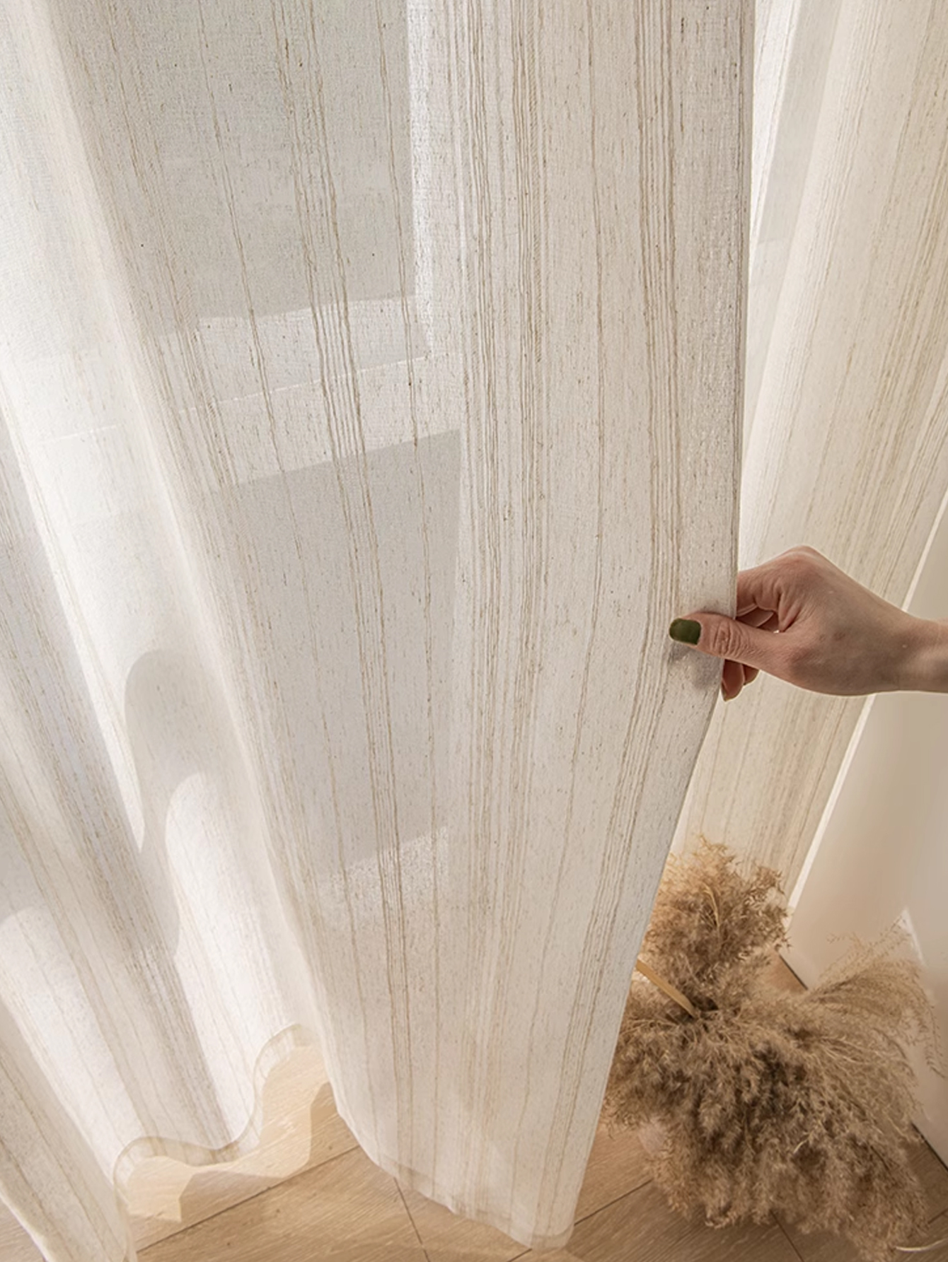 Hot Sale linen curtains for th - مراجعة Linen Curtain Eyelet وسعره