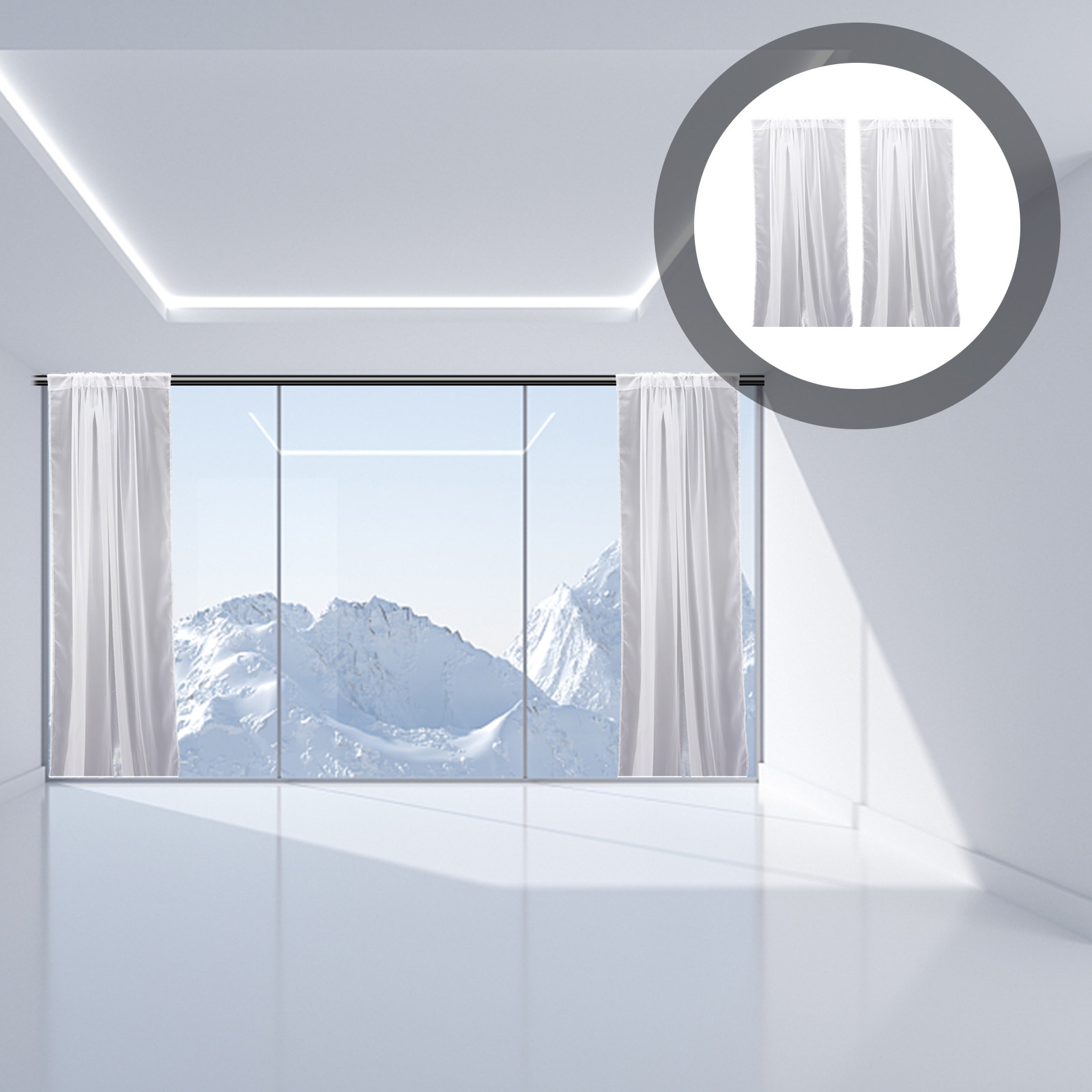 2Pcs Window Curtain Sheer Curt - مراجعة Interior Designer وسعره