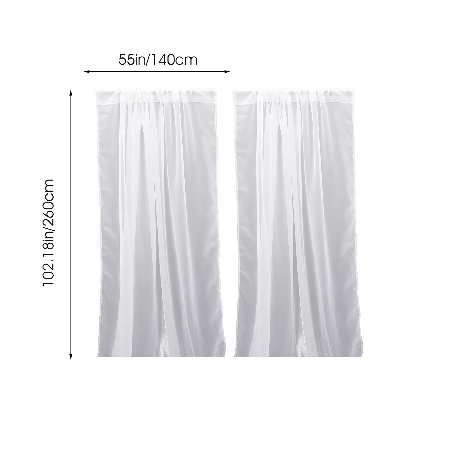2Pcs Window Curtain Sheer Curt - مراجعة Interior Designer وسعره