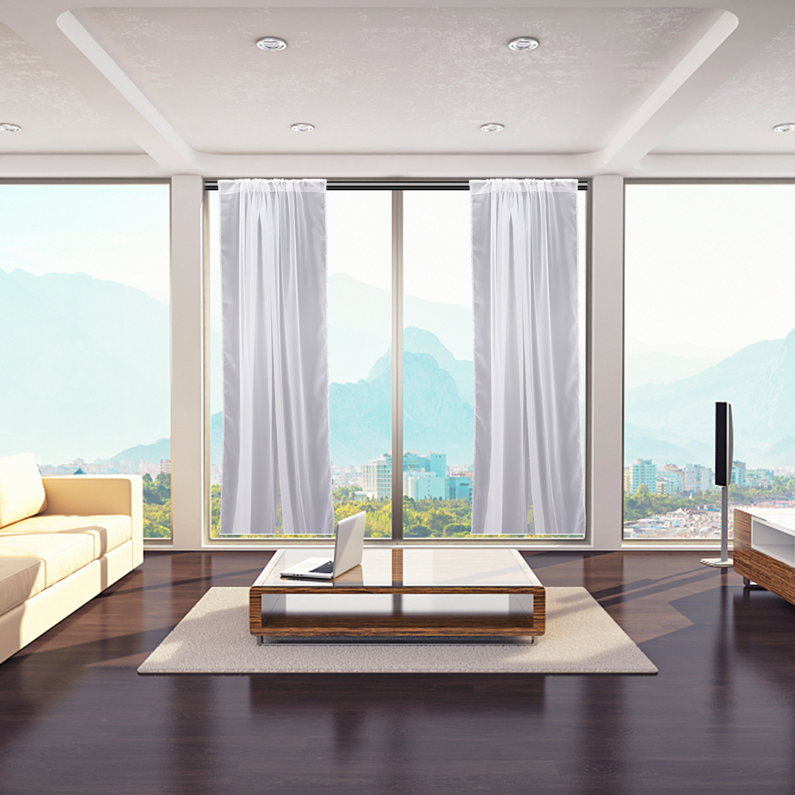 2Pcs Window Curtain Sheer Curt - مراجعة Interior Designer وسعره