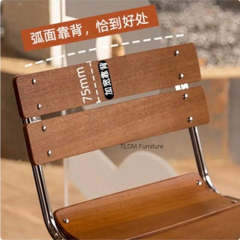 Wooden Light Luxury Bar Chairs - مراجعة Interior Design Of Cafe وسعره