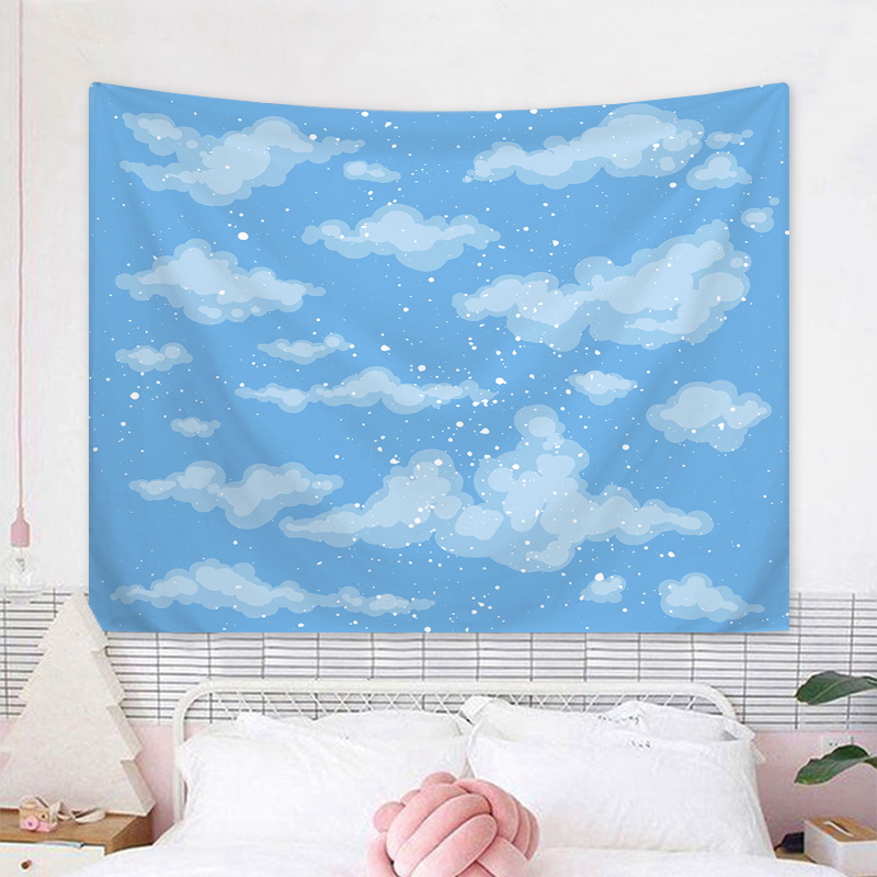 1pc Sky cloud tapestry, lovely - مراجعة Interior Design Home وسعره
