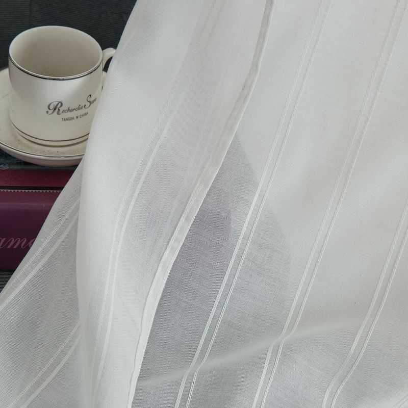 Beige & White Striped Linen Eu - مراجعة Linen Curtain Eyelet وسعره