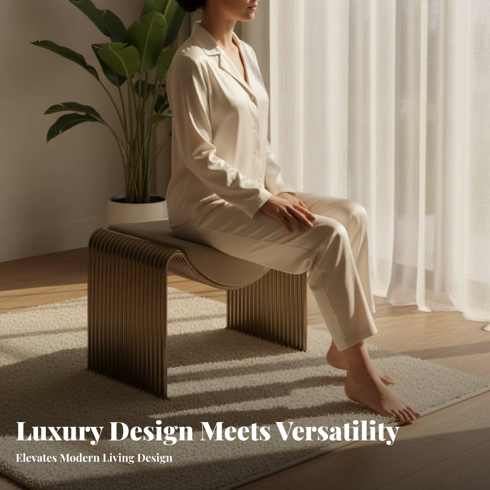 M-Shaped Vanity Stool Italian  - مراجعة Interior Designer وسعره