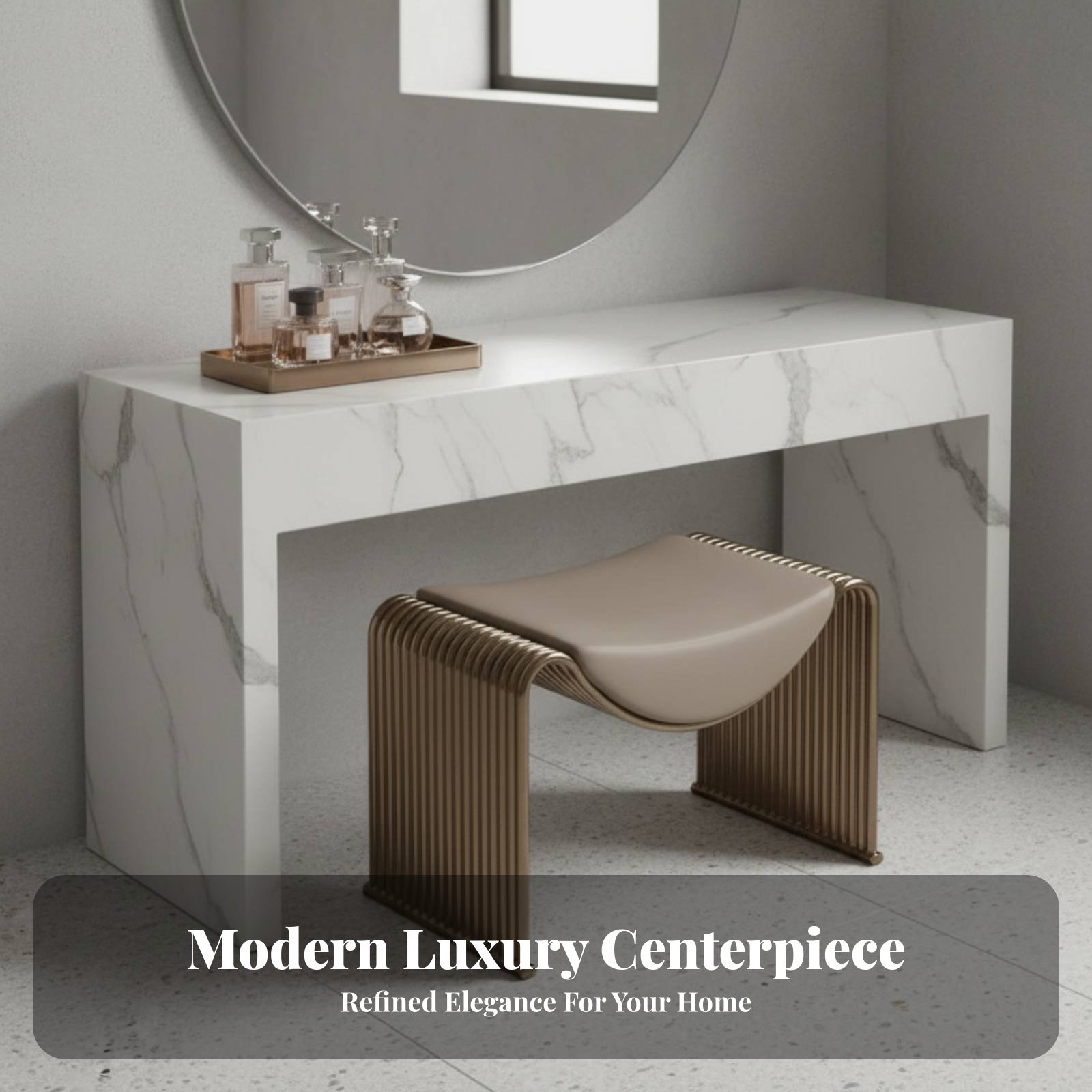 M-Shaped Vanity Stool Italian  - مراجعة Interior Designer وسعره
