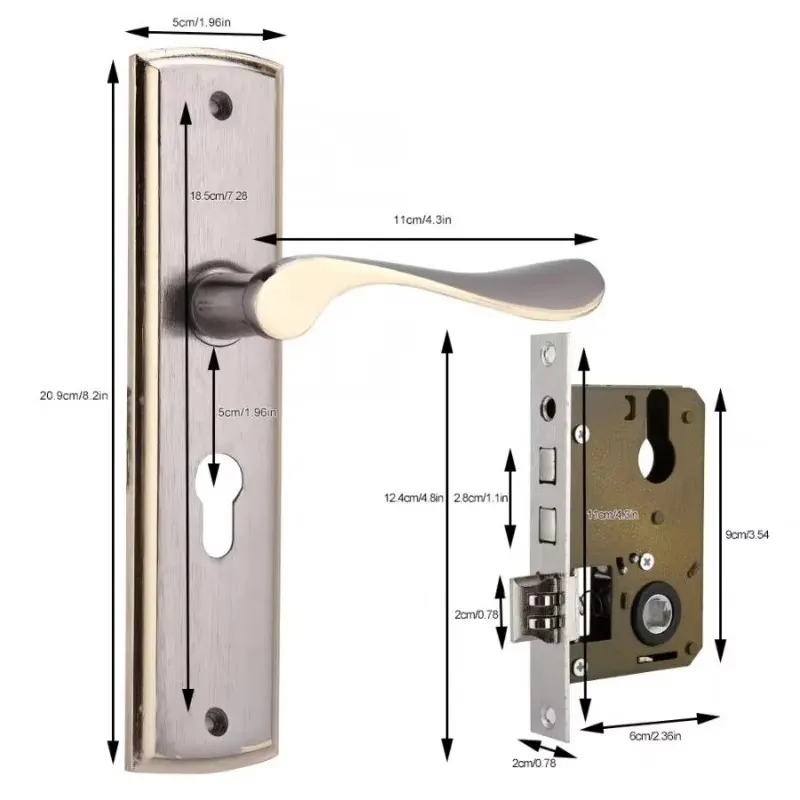 Gold Door Handle Lock Silent H - مراجعة Interior Design Kitchen وسعره