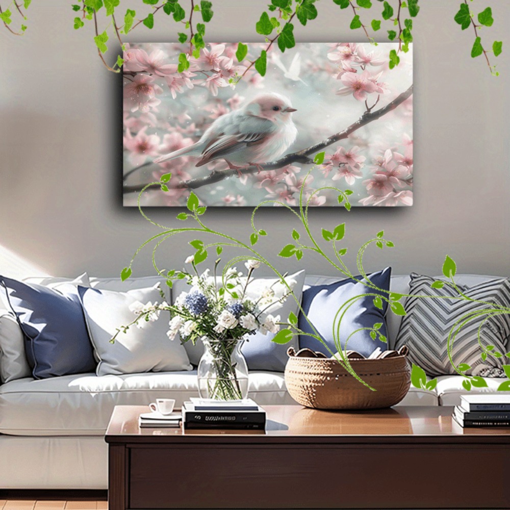 Lovely fluffy bird and cherry  - مراجعة Interior Designer وسعره