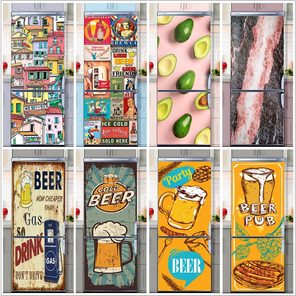 Retro Graffiti Fridge Door Mur - مراجعة Interior Design Home وسعره