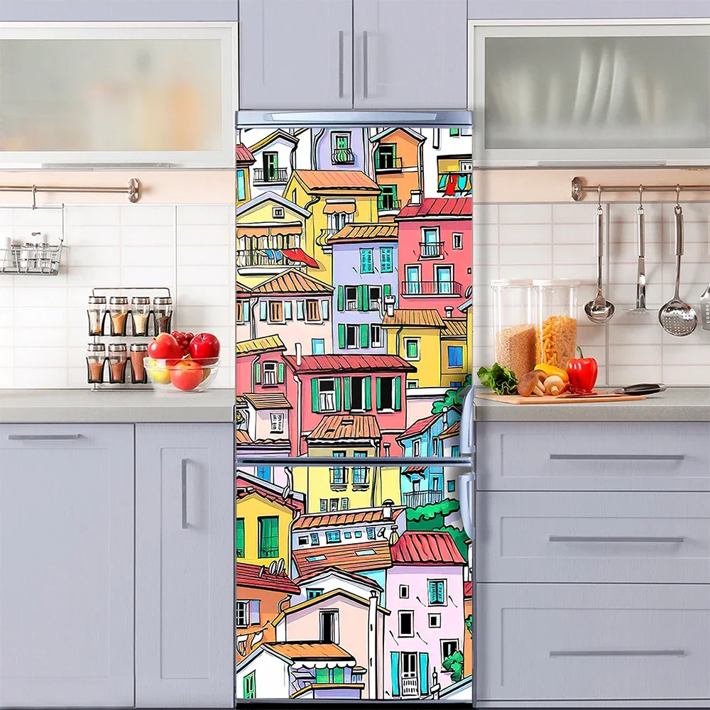 Retro Graffiti Fridge Door Mur - مراجعة Interior Design Home وسعره