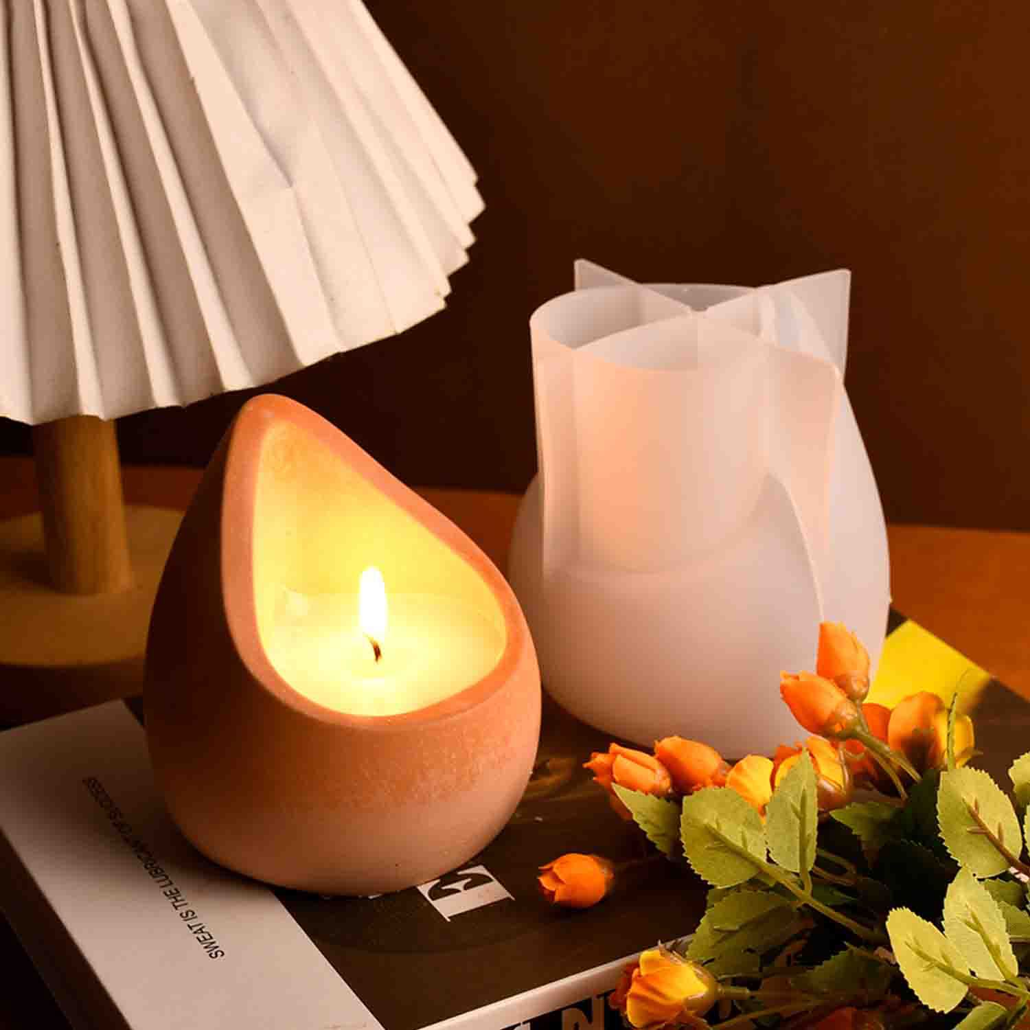 DIY epoxy resin mold water dro - مراجعة Ceramic Candle Vessel وسعره