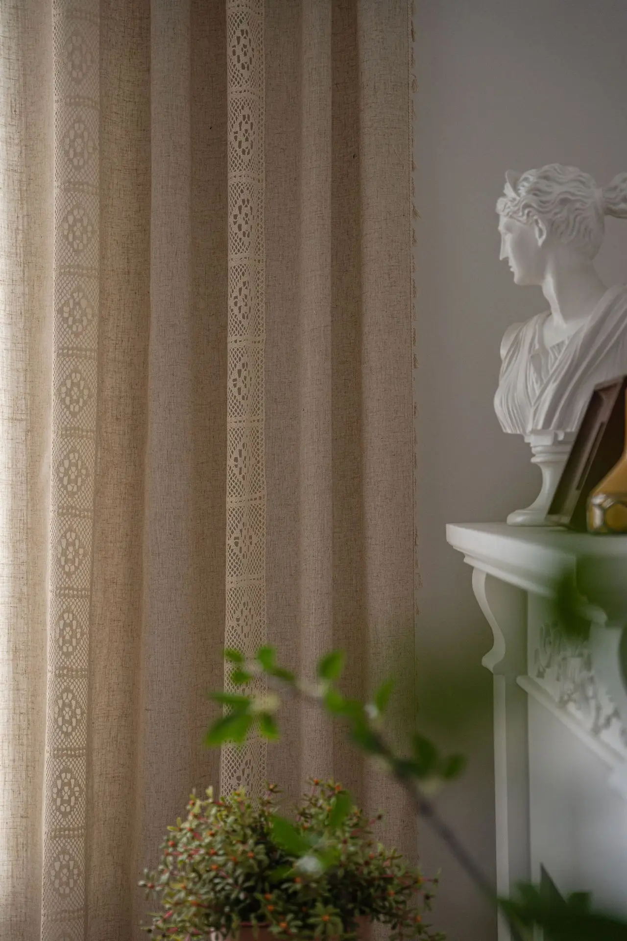 Boho Linen Semi Blackout Curta - مراجعة Linen Curtain Eyelet وسعره