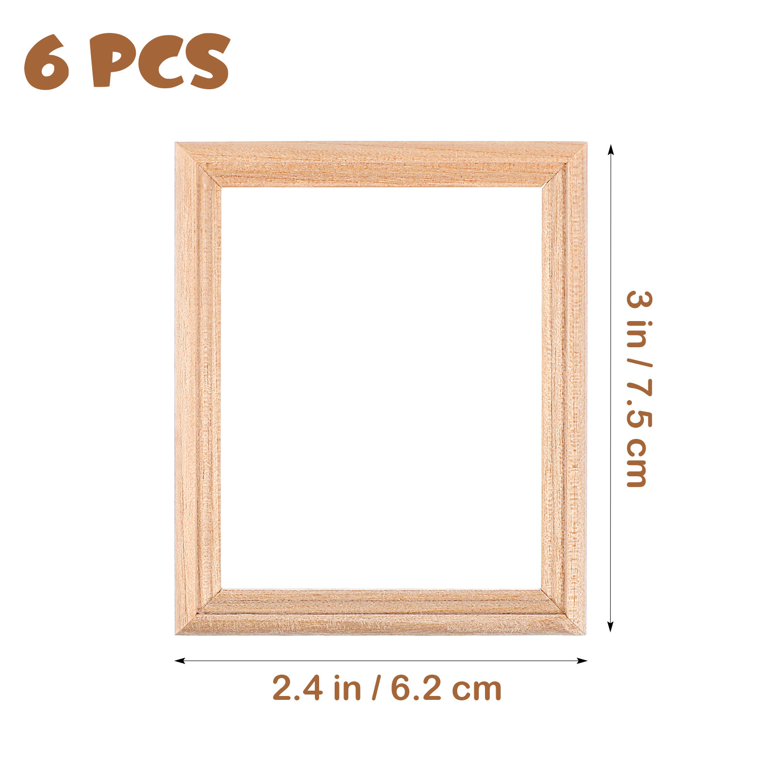 6Pcs Wooden Mini Picture Frame - مراجعة Interior Design Layout وسعره