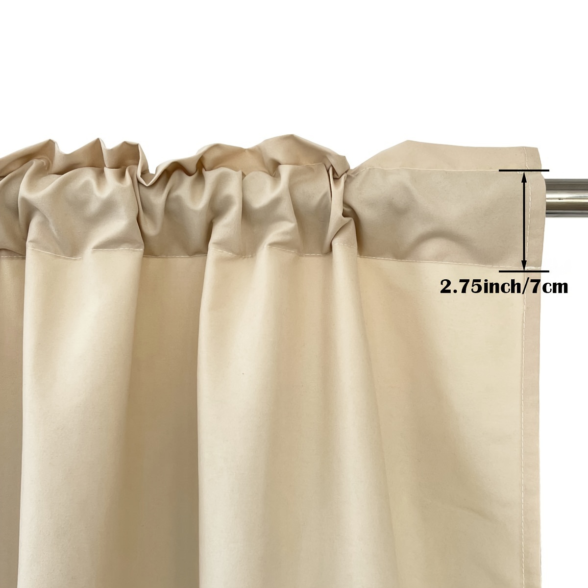 4 Panels Curtains, Solid Color - مراجعة Linen Curtain Eyelet وسعره