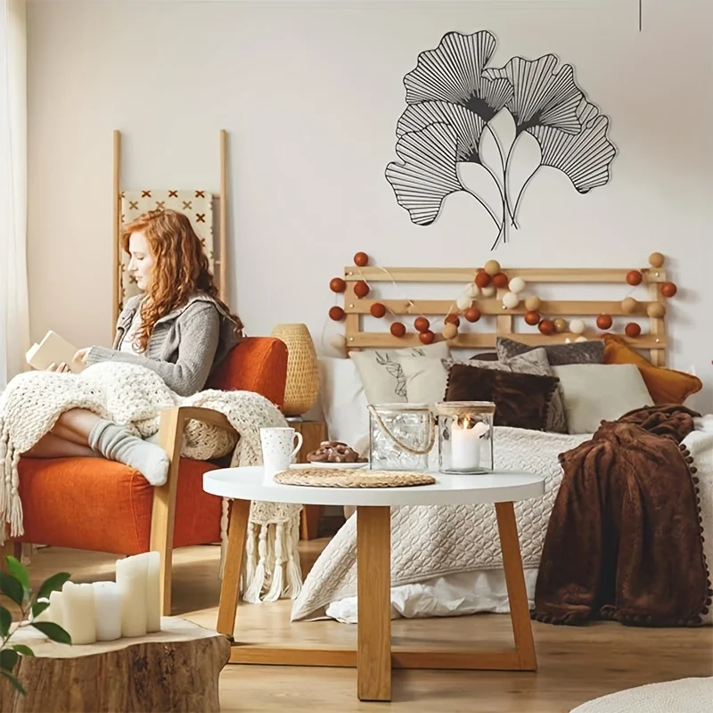Ginkgo Leaf Wall Decoration Me - مراجعة Interior Design Of Cafe وسعره