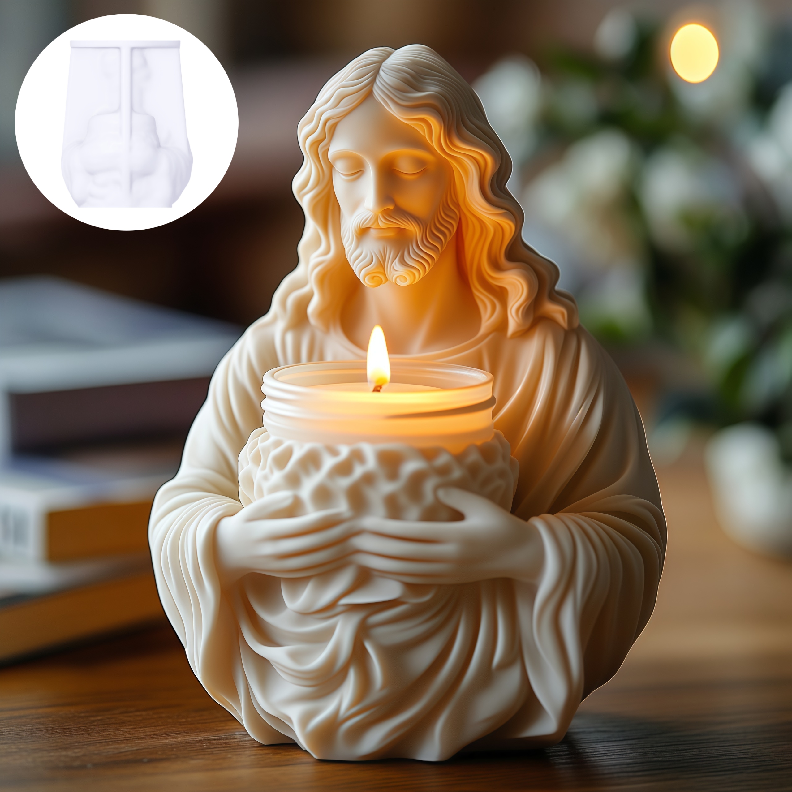 New Jesus Flower pot succulent - مراجعة Ceramic Candle Vessel وسعره