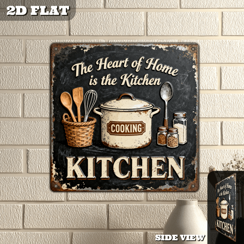 Vintage Metal Kitchen Wall Dec - مراجعة Interior Design Kitchen وسعره