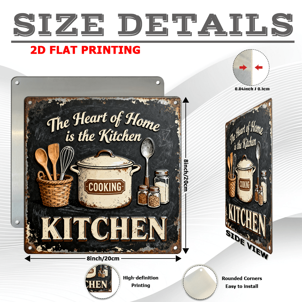 Vintage Metal Kitchen Wall Dec - مراجعة Interior Design Kitchen وسعره