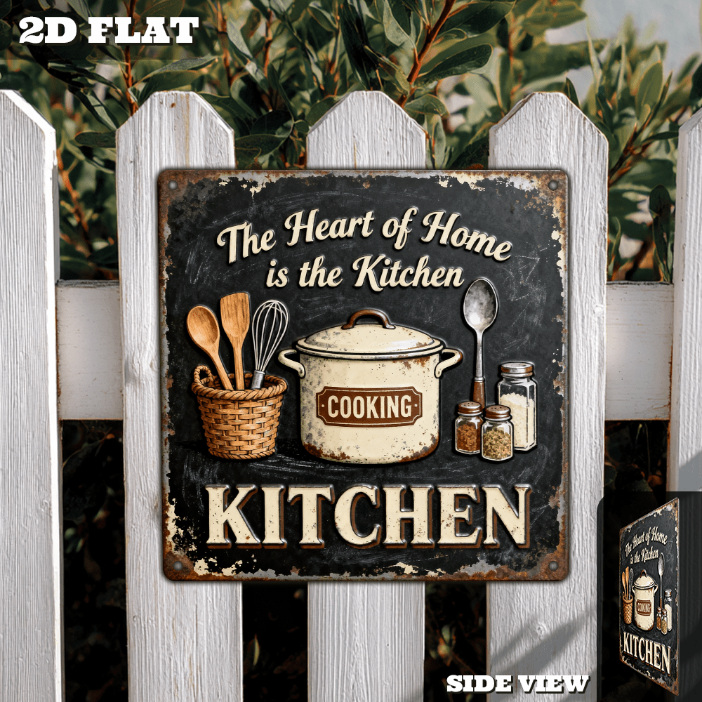 Vintage Metal Kitchen Wall Dec - مراجعة Interior Design Kitchen وسعره
