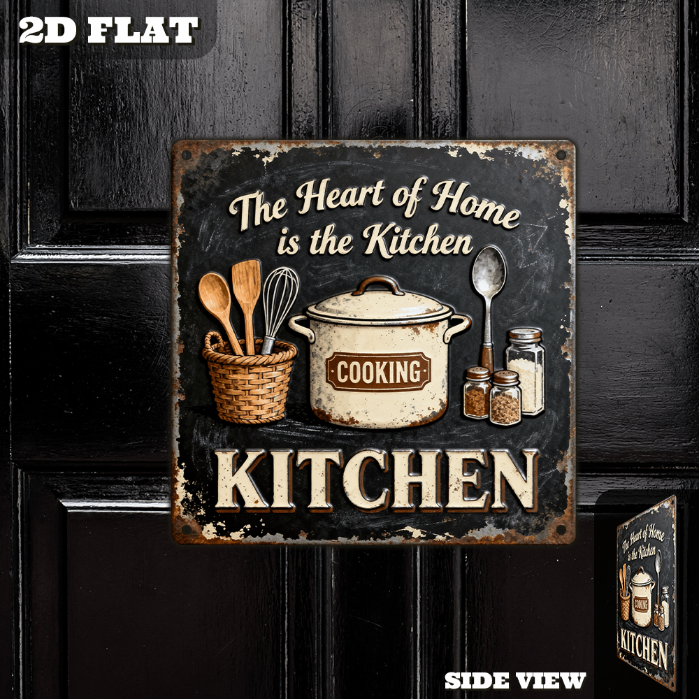 Vintage Metal Kitchen Wall Dec - مراجعة Interior Design Kitchen وسعره