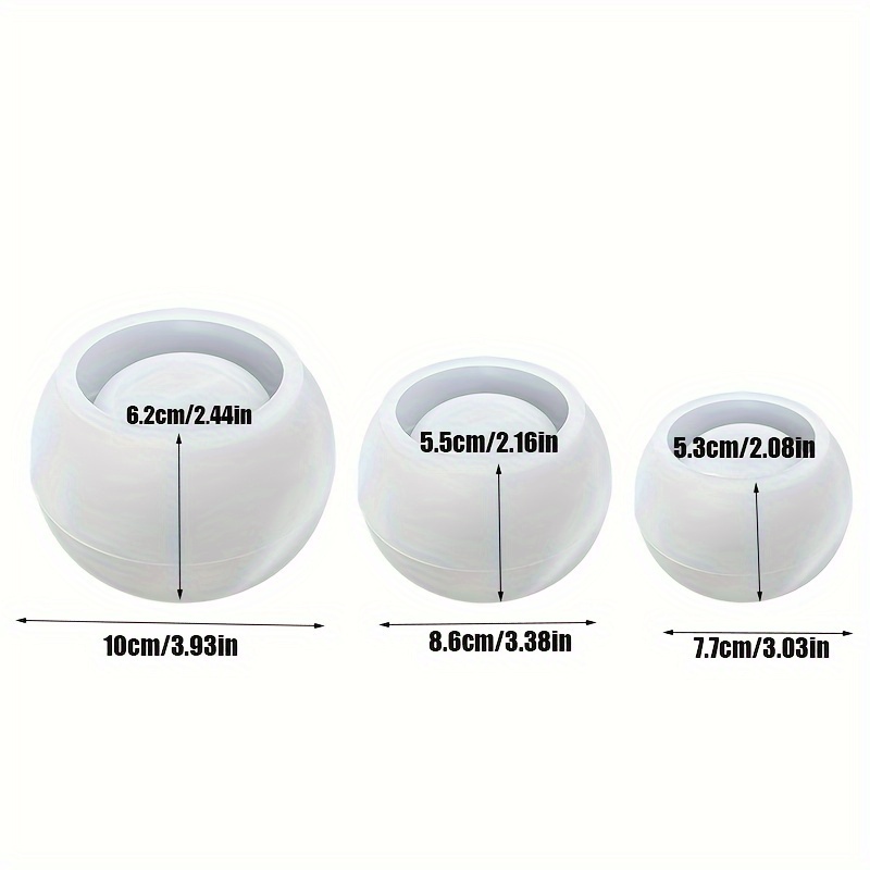 3pcs-Round Flower Pot Silicone - مراجعة Ceramic Candle Vessel وسعره