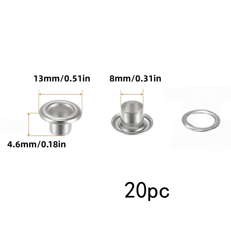 20pcs 8mm DIY metal eyelet kit - مراجعة Linen Curtain Eyelet وسعره