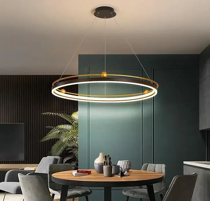 Modern led chandelier circle l - مراجعة Engineering And Interior Design وسعره