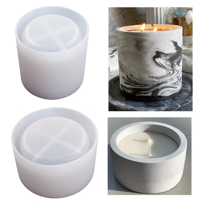 3 Sizes Round Cement Concrete  - مراجعة Ceramic Candle Vessel وسعره