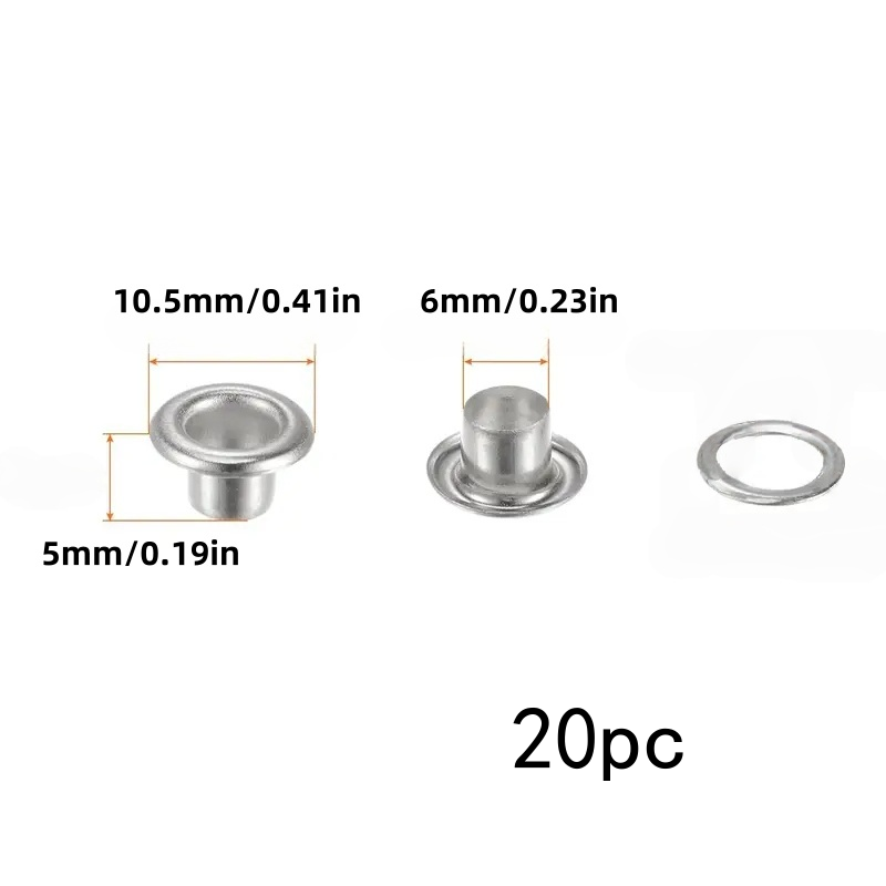20 sets 6mm eyelet kit. For li - مراجعة Linen Curtain Eyelet وسعره