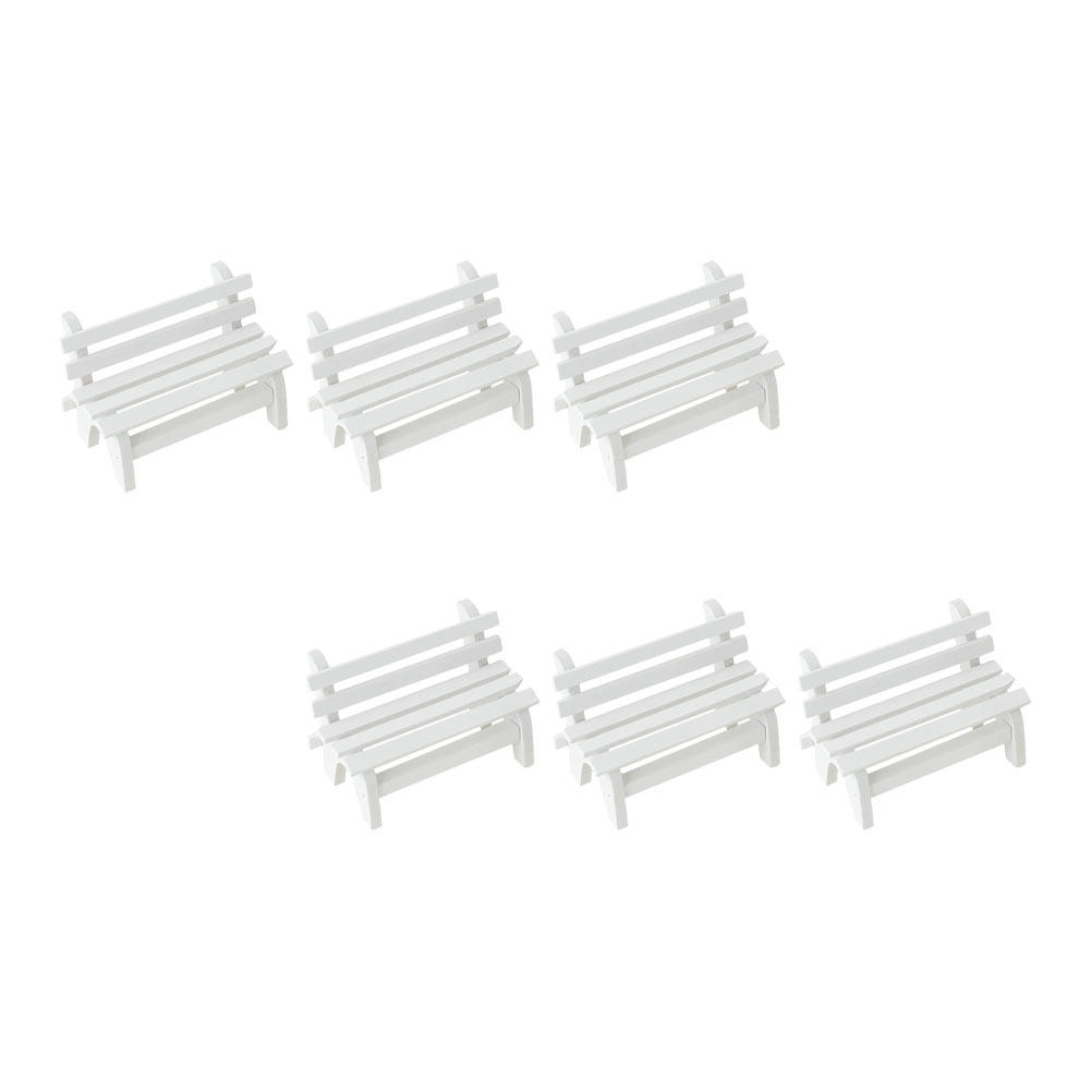6Pcs Wooden Mini Bench Ornamen - مراجعة Interior Design Of Cafe وسعره